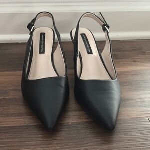 Black Slingback Flats
